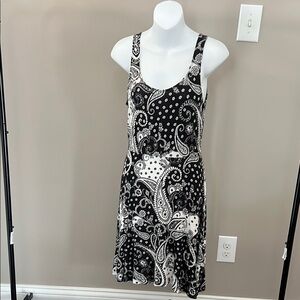 Express Black and White High Low Sundress